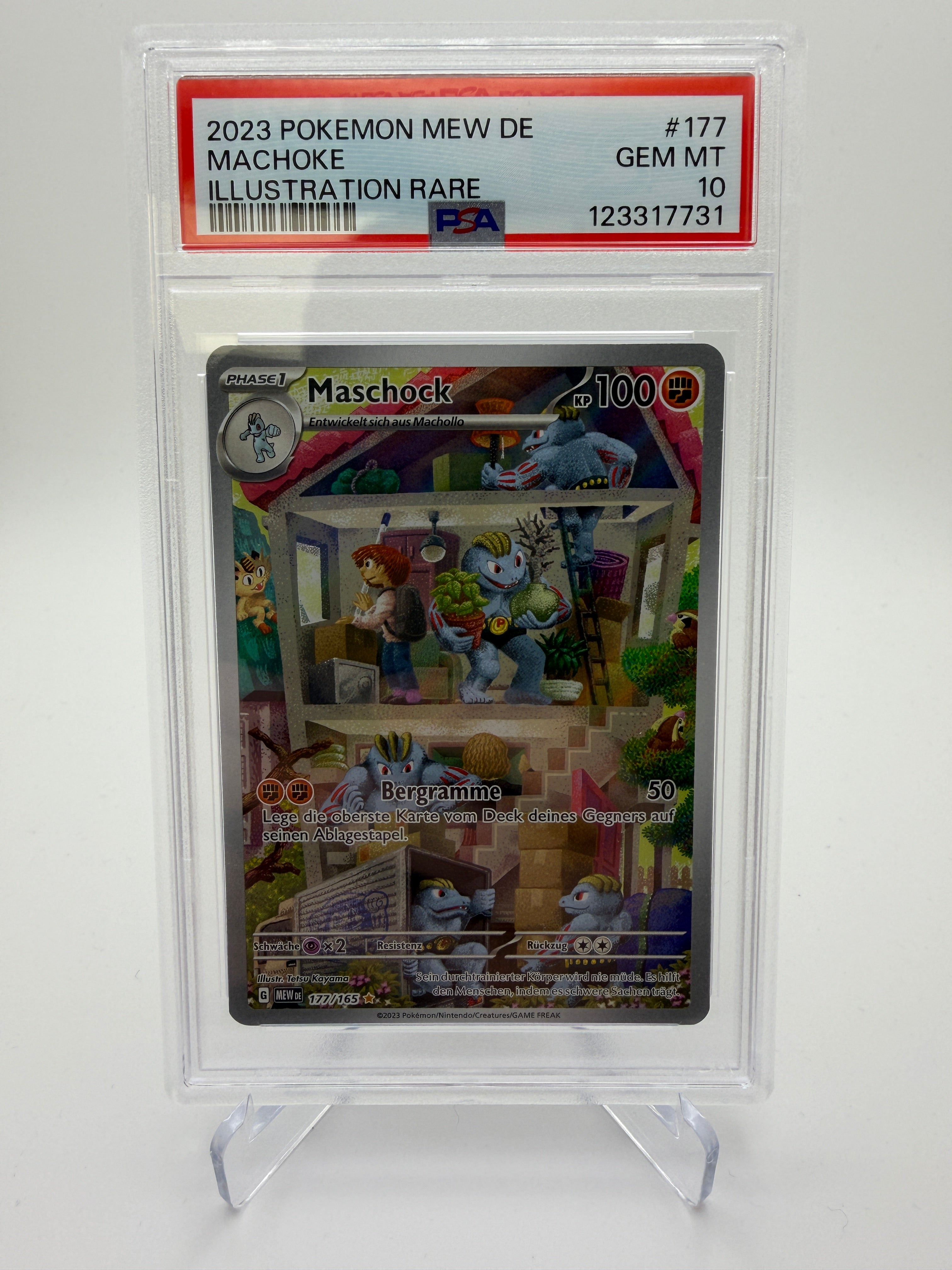 Pokémon - Maschock - MEW #177 (Deutsch) - PSA 10