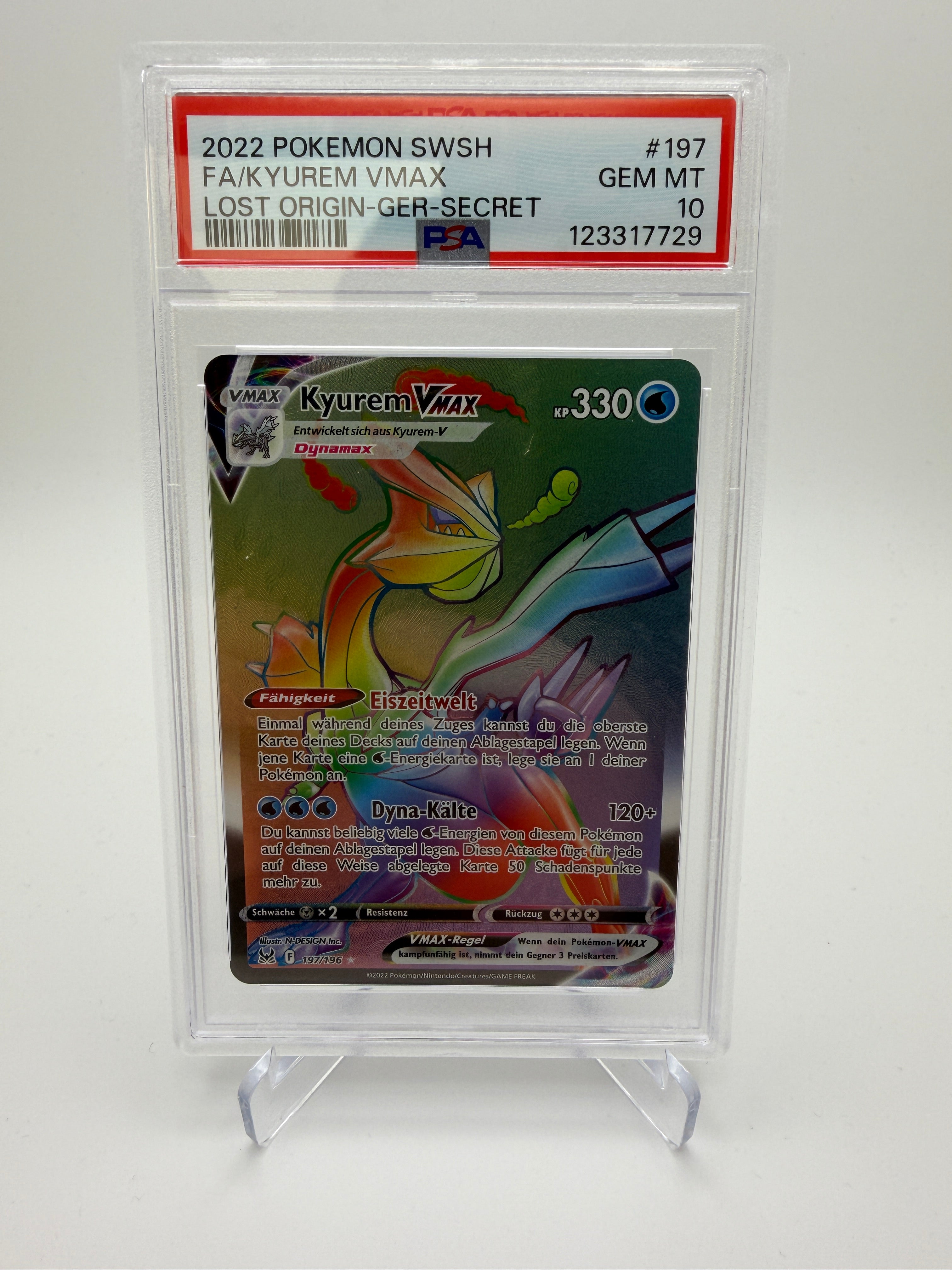 Pokémon - Kyurem VMAX - LOR #197 (Deutsch) - PSA 10