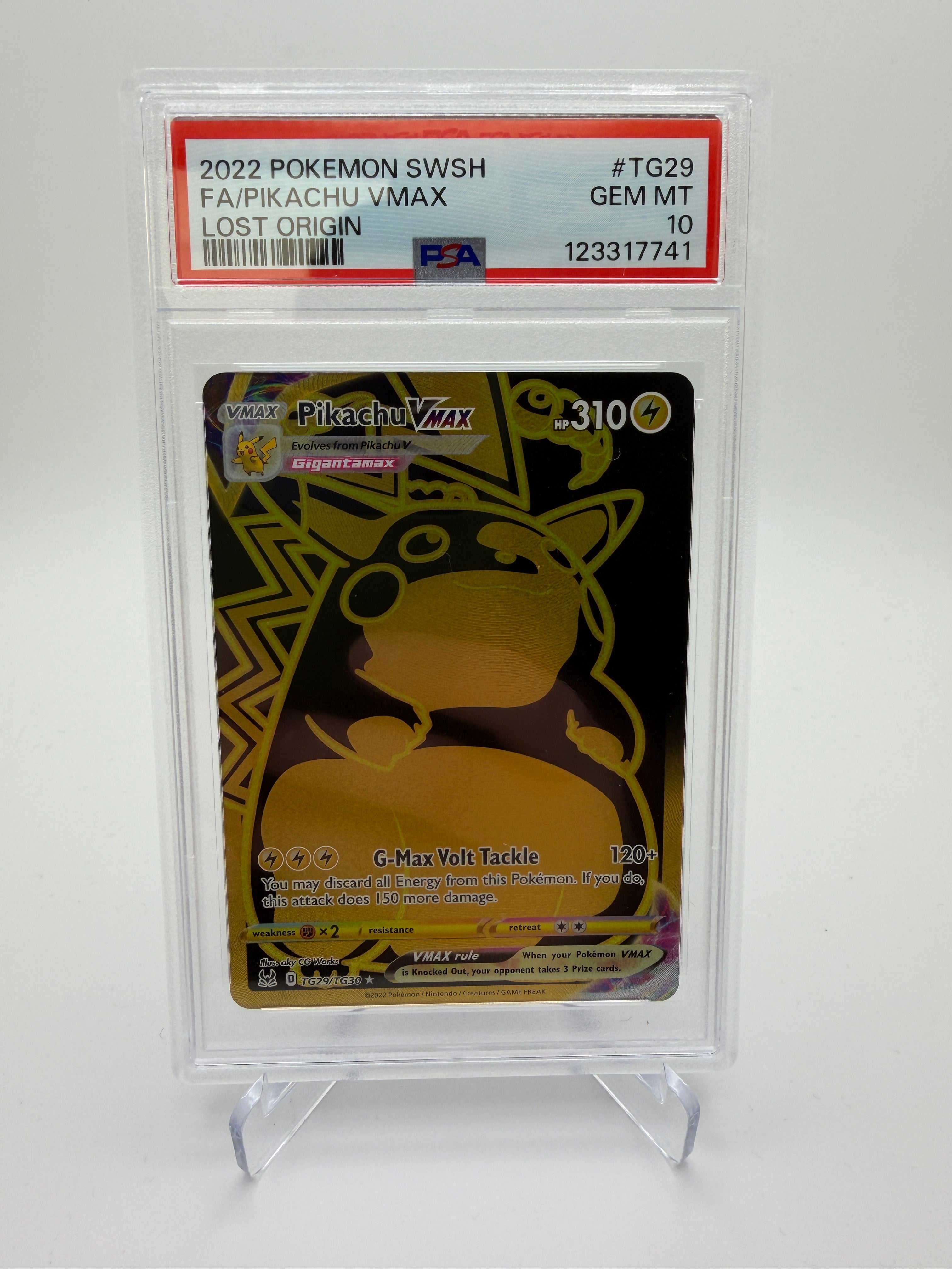 Pokémon - Pikachu VMAX - LOR #TG29 (Englisch) - PSA 10