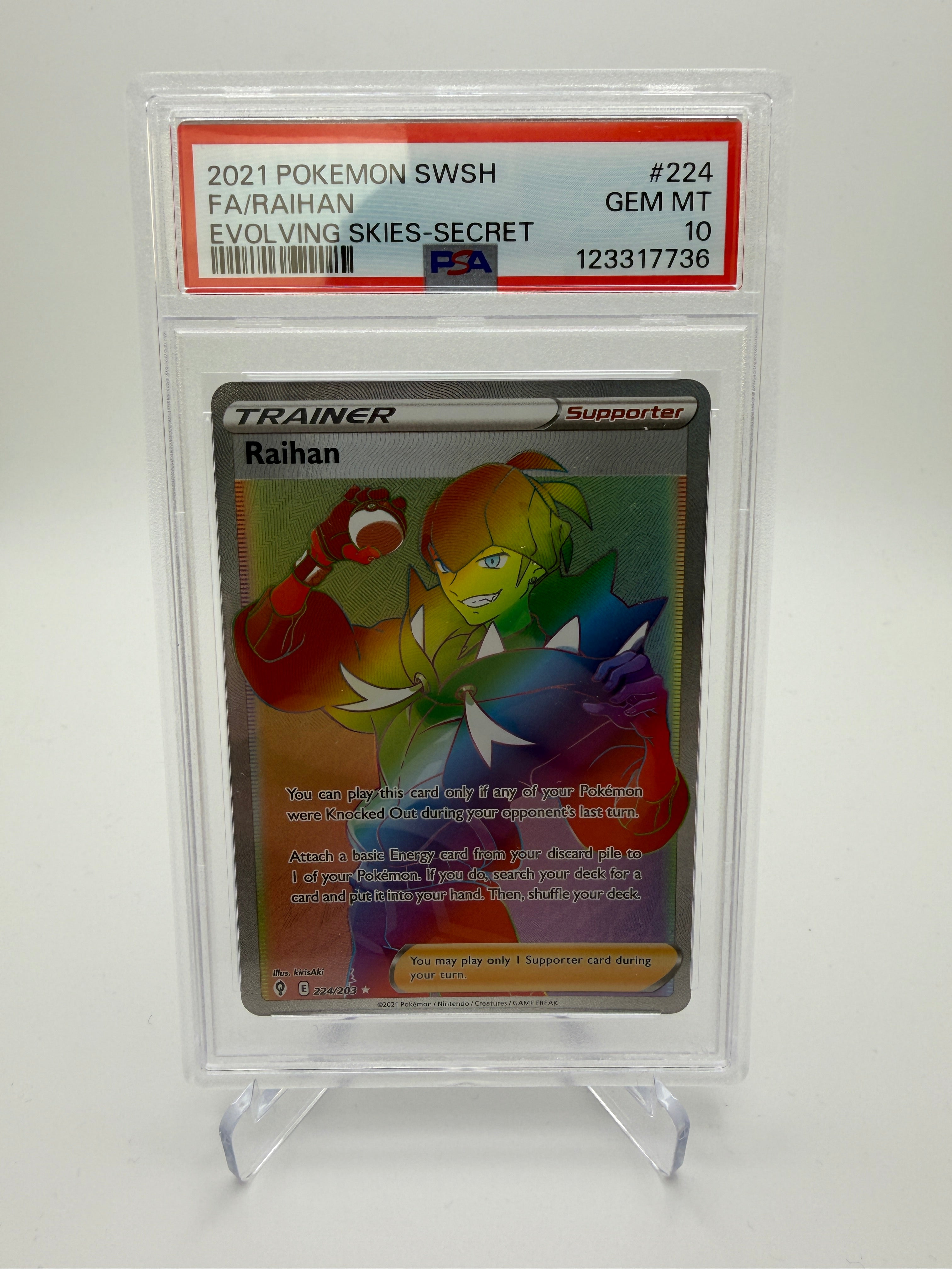 Pokémon - Raihan - EVS #224 (Englisch) - PSA 10