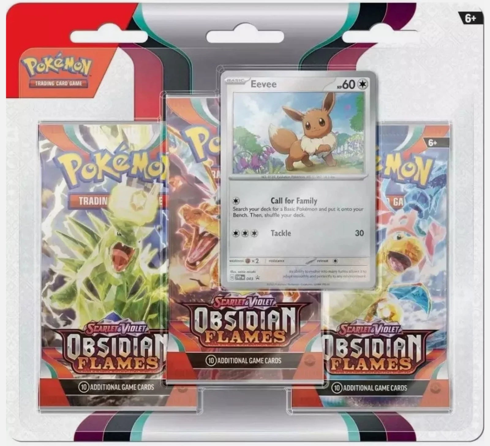 Pokémon - Obsidian Flames - 3-Pack Blister - Eevee