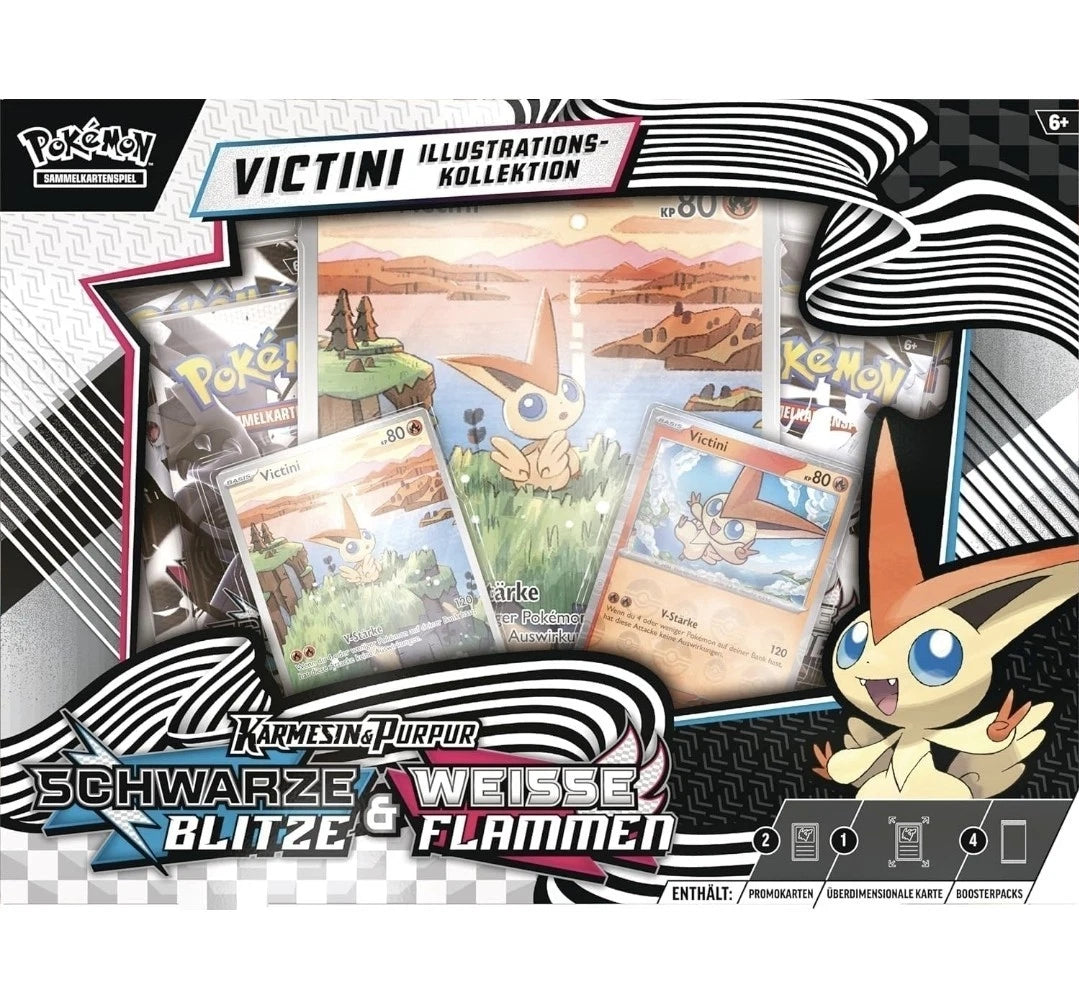 Pokémon - Schwarze Blitze & Weisse Flammen - Illustrations-Kollektion - Victini