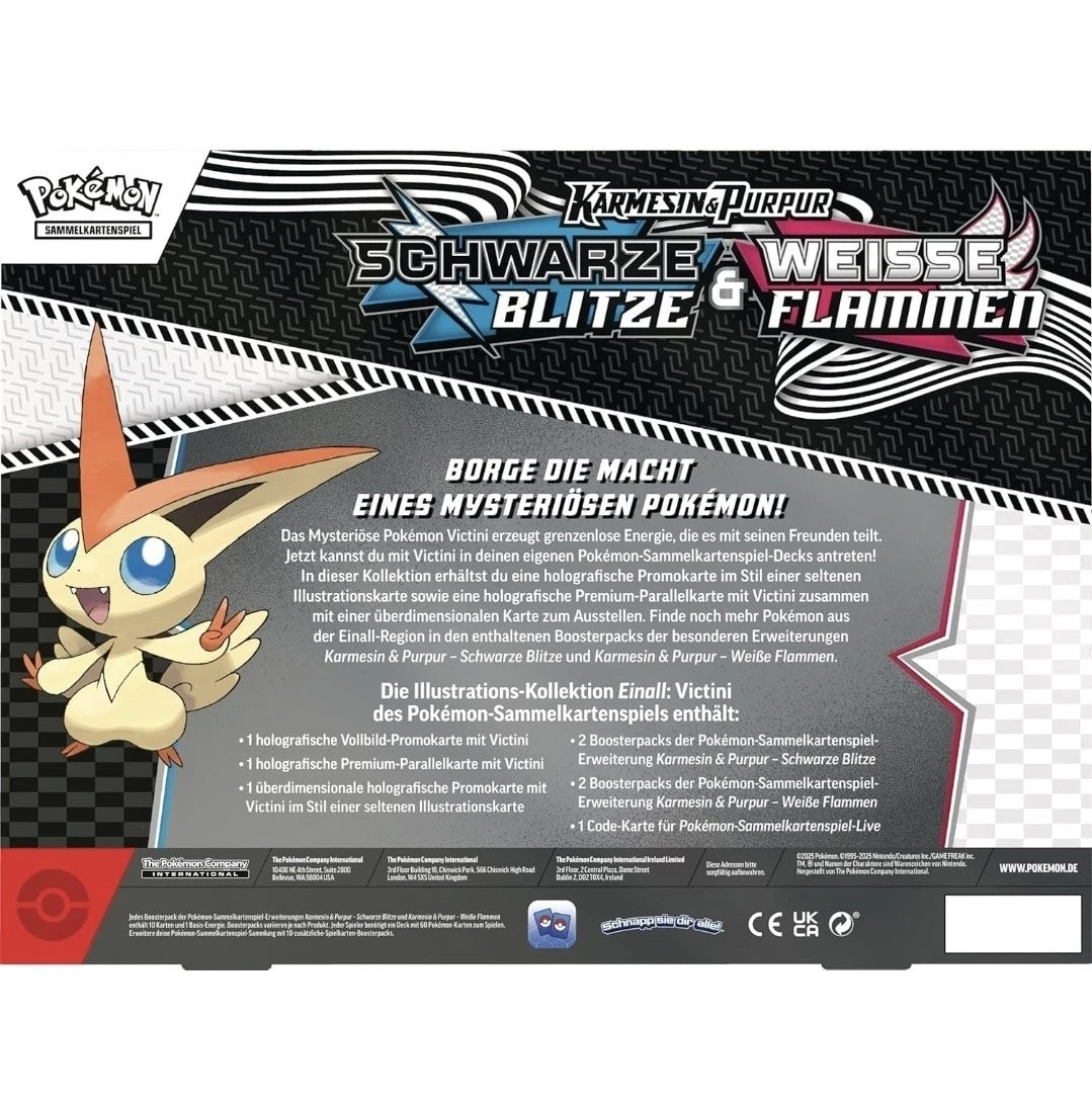 Pokémon - Schwarze Blitze & Weisse Flammen - Illustrations-Kollektion - Victini