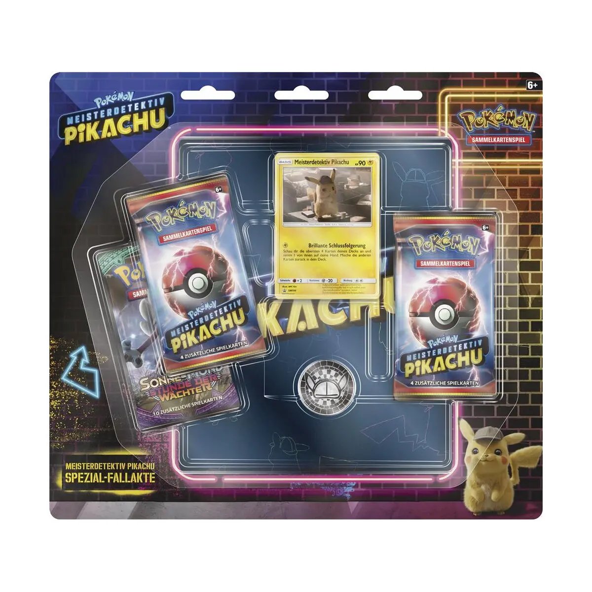 Pokémon - Meisterdetektiv Pikachu - Spezial-Fallkarte - 3-Pack Blister - Deutsch DE - SouthWestTradingTeam GbR