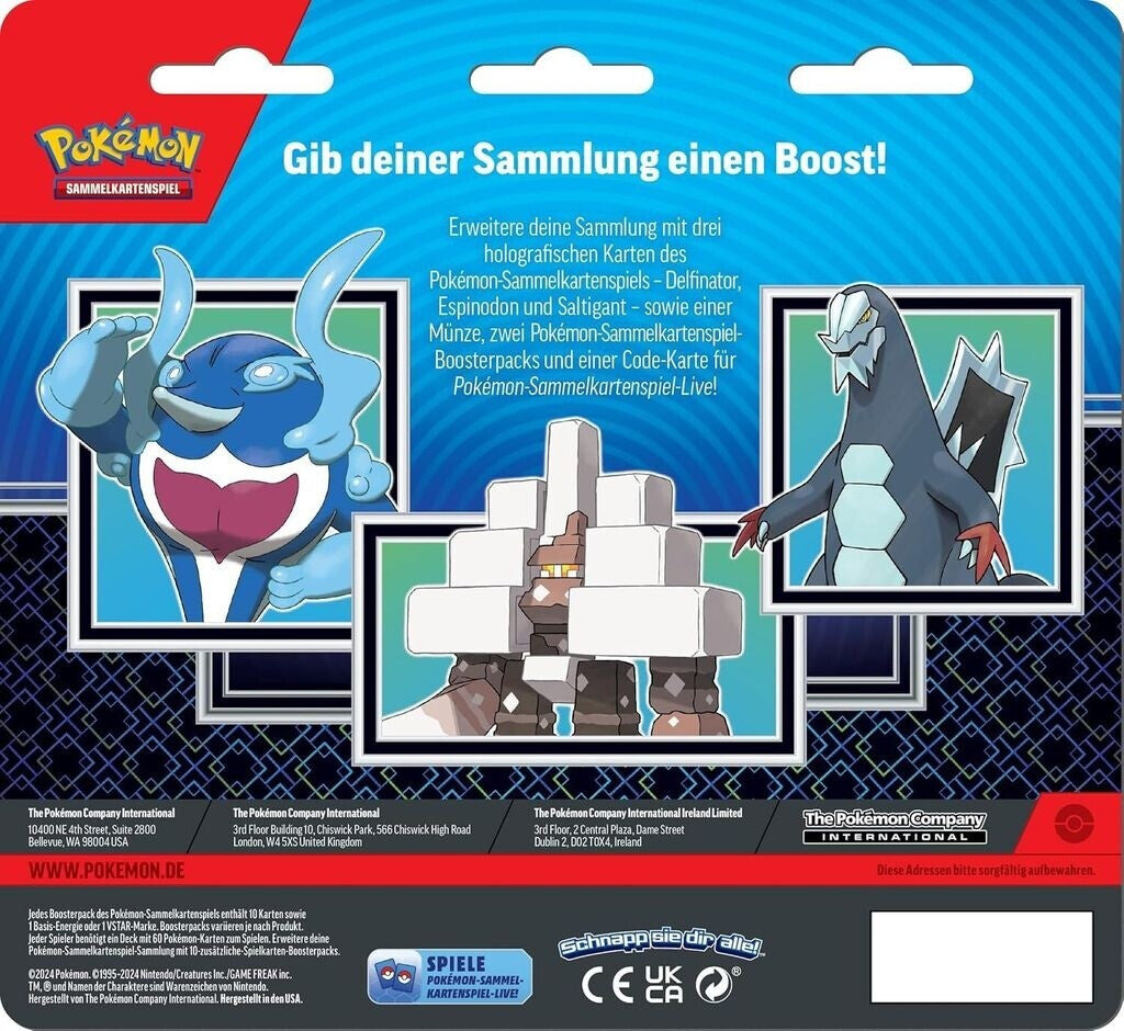 Pokémon - Delfinator, Espinodon & Saltigant - 2-Pack Blister (Deutsch, Neu & OVP)