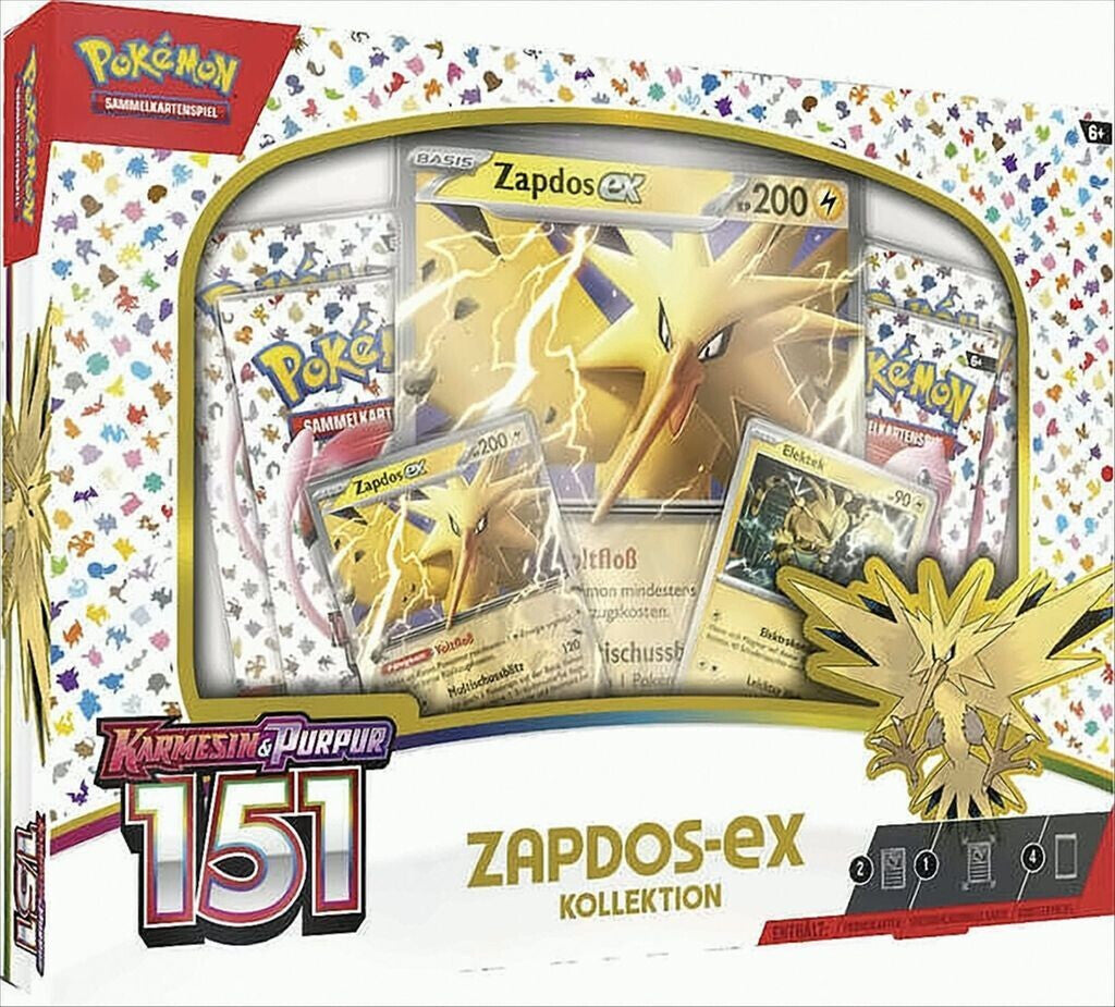 Pokémon - 151 Zapdos ex Kollektion - Box Set (Deutsch, Neu & OVP)