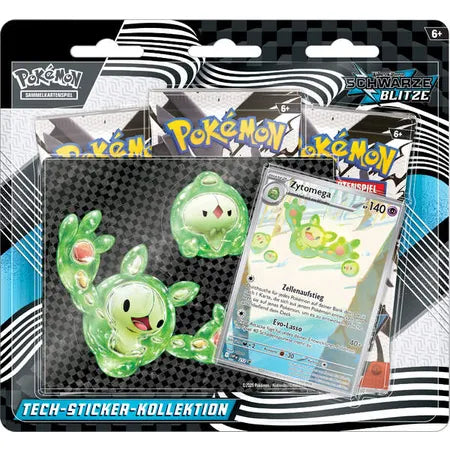 Pokémon - Schwarze Blitze Tech Sticker Kollektion - 3-Pack Blister (Deutsch, Neu & OVP)