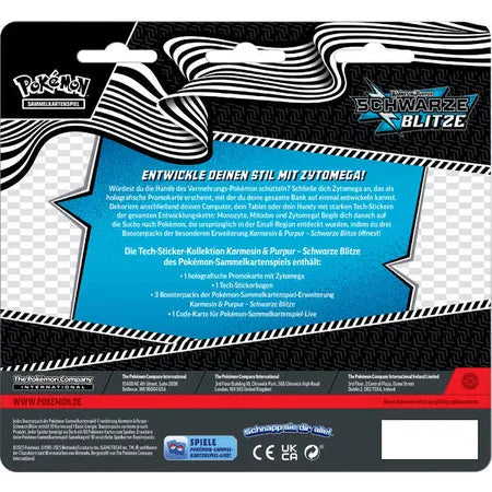 Pokémon - Schwarze Blitze Tech Sticker Kollektion - 3-Pack Blister (Deutsch, Neu & OVP)
